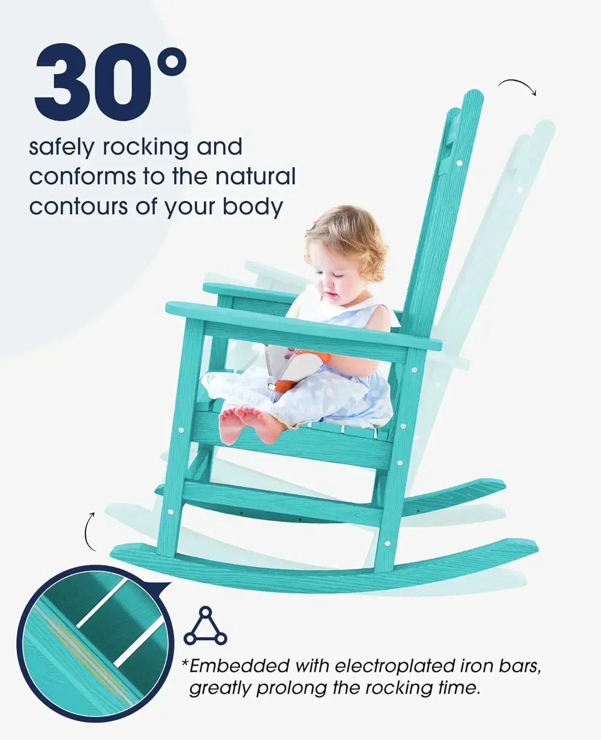 [Discounted Price, Hot Sale!]Outdoor Patio Rocking Chair, Aruba