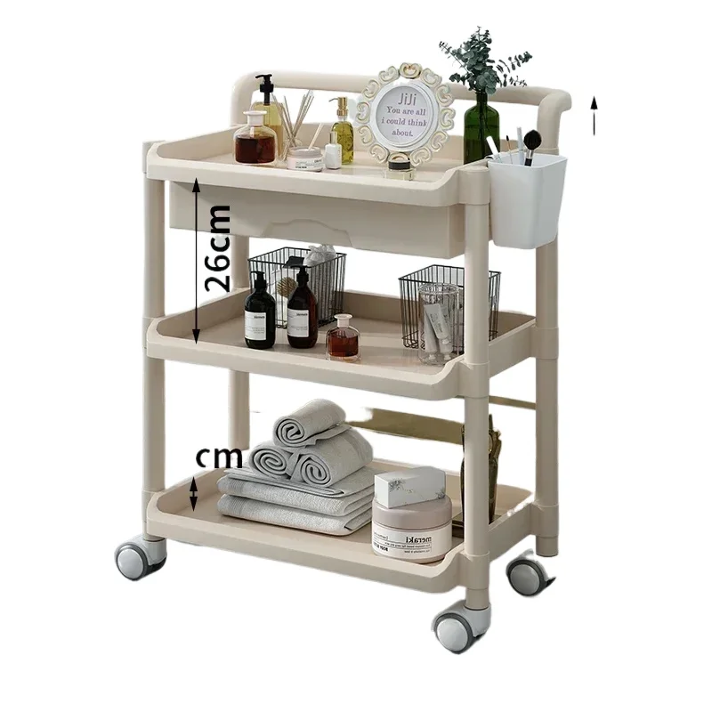 

Organizers Trolleys Cart Salon Folding Serving Hair Professional Organizer Wheels Plastic Extension Beauty Decor Furniture