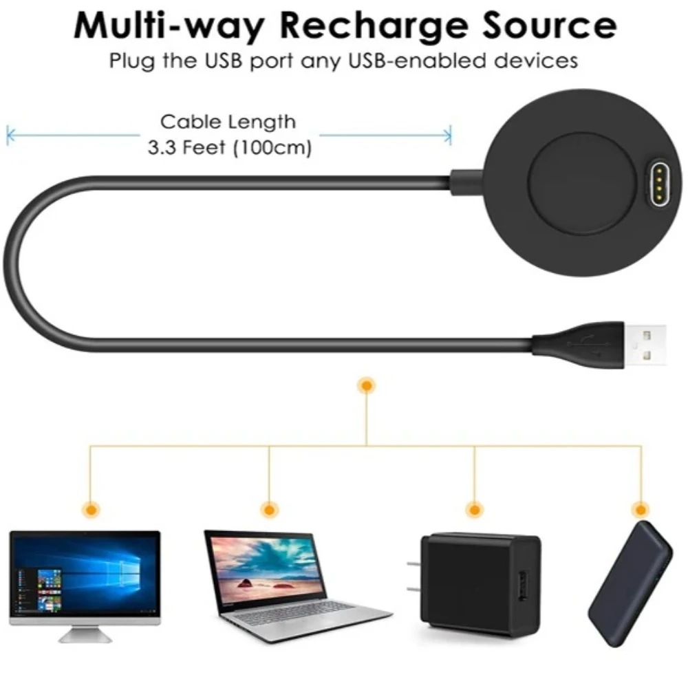USB Type C Charging Station for Garmin Vivoactive 3, 4, 4S, Fenix 5, 5S, 5X, 6, 6S, 6X, And Venu 2, 2S, Sq view 2