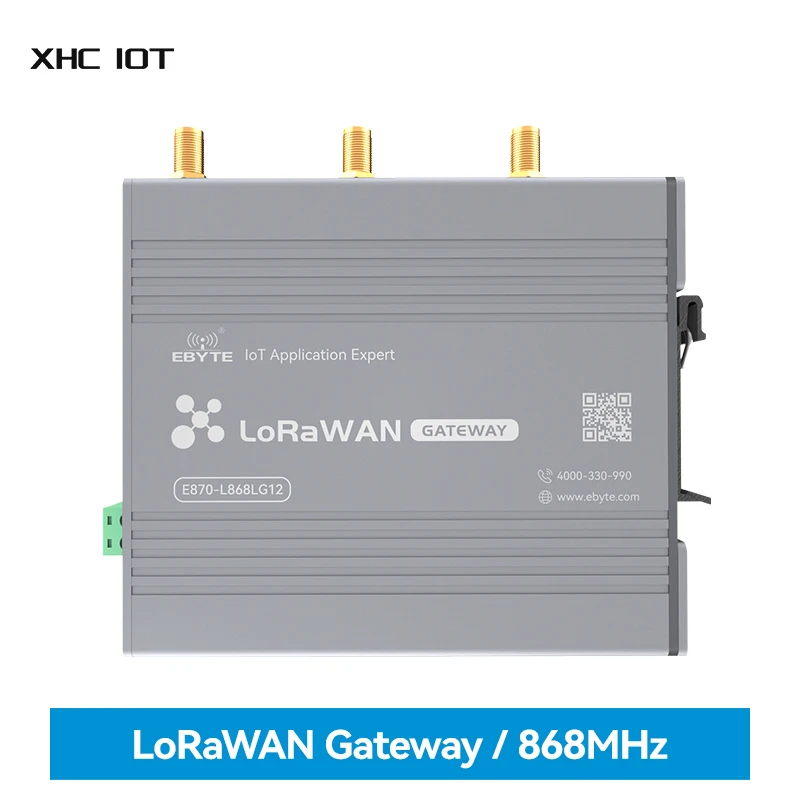 SX1302 868MHz Industrial Multi Channel Wireless Gateway 27dBm 3km Half Duplex XHCIOT E870-L868LG12 DC8~28V LoRaWAN Gateway