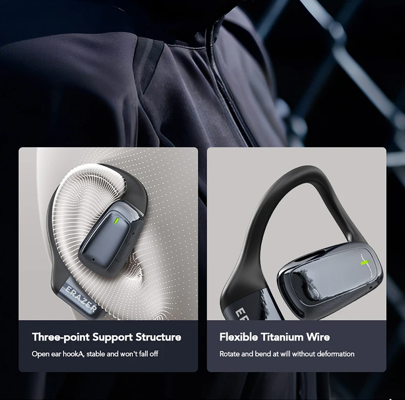 【KI-Übersetzer-Ohrhörer】HTC NE25 Bluetooth-Kopfhörer mit LCD-Touchscreen, kabellose Sportkopfhörer mit langer Akkulaufzeit und HD-Mikrofon – Detail 11