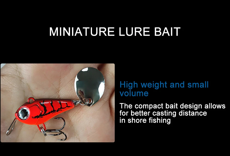 WALK FISH 15 g 3,3 cm VIB Angelköder Little Star Rotierende Pailletten Micro-Objekt Little Bean Cyclone Crankbait Fly Japan Fishing – Detail 6