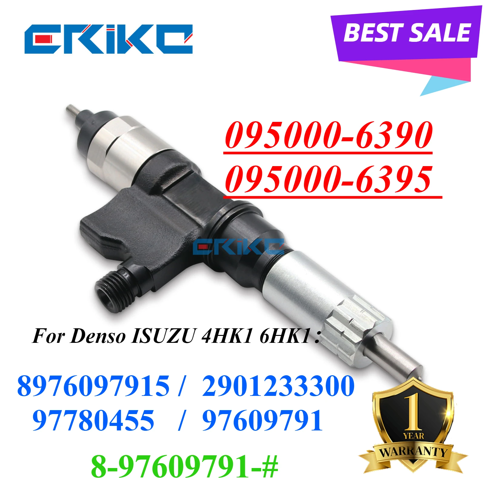 

095000-6395 Diesel Fuel Injector 095000-6392 Oil Fuel Nozzle 095000-6390 For ISUZU 4HK1 6HK1 8976097915 8976097910