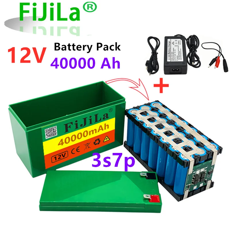 

3S 7P 18650 lithium-batterie pack + 12,6V 3A ladegerät, gebaut-in 40Ah hohe strom BMS, verwendet für sprayer 12V netzteil