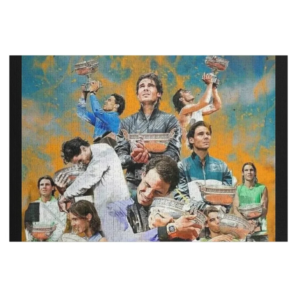 

Rafael Nadal Jigsaw Puzzle Custom With Photo Wooden Name Custom Jigsaw Puzzle