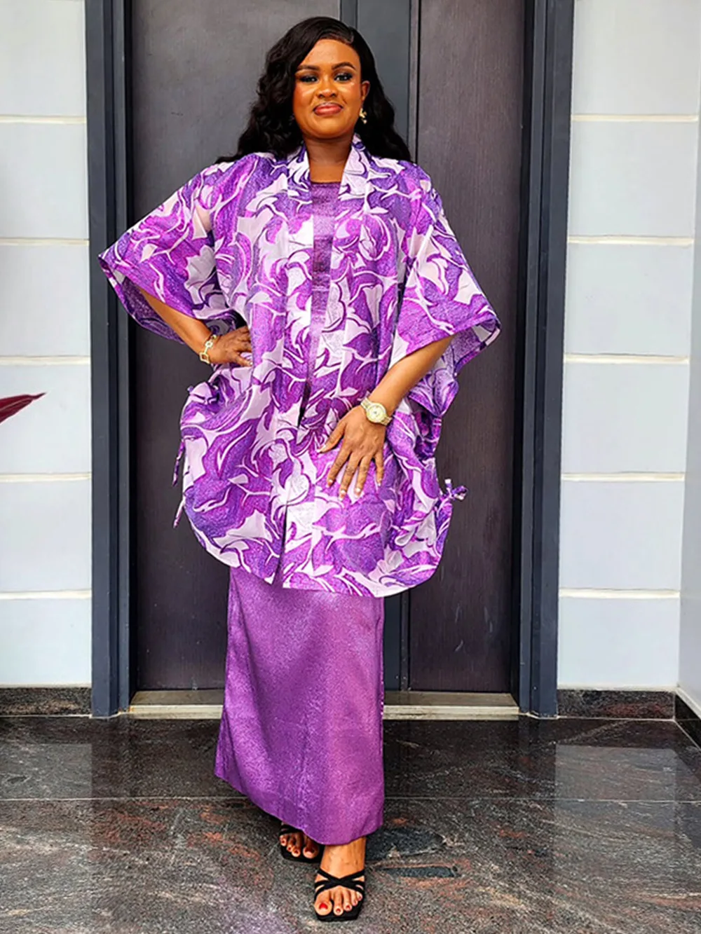 Elegant Women Dress Wedding Birthday Prom Evening Gown African Dashiki Print Tops And Vest Dresses Suit 2 PCS Set Clothes Boubou