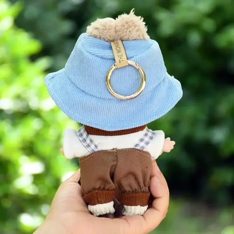 Mini Doll's Clothes No Doll Brown Bear Overalls Kindergarten Clothes Set Outfit for Labubu 17cm Dolls Clothes Dolls Accessories