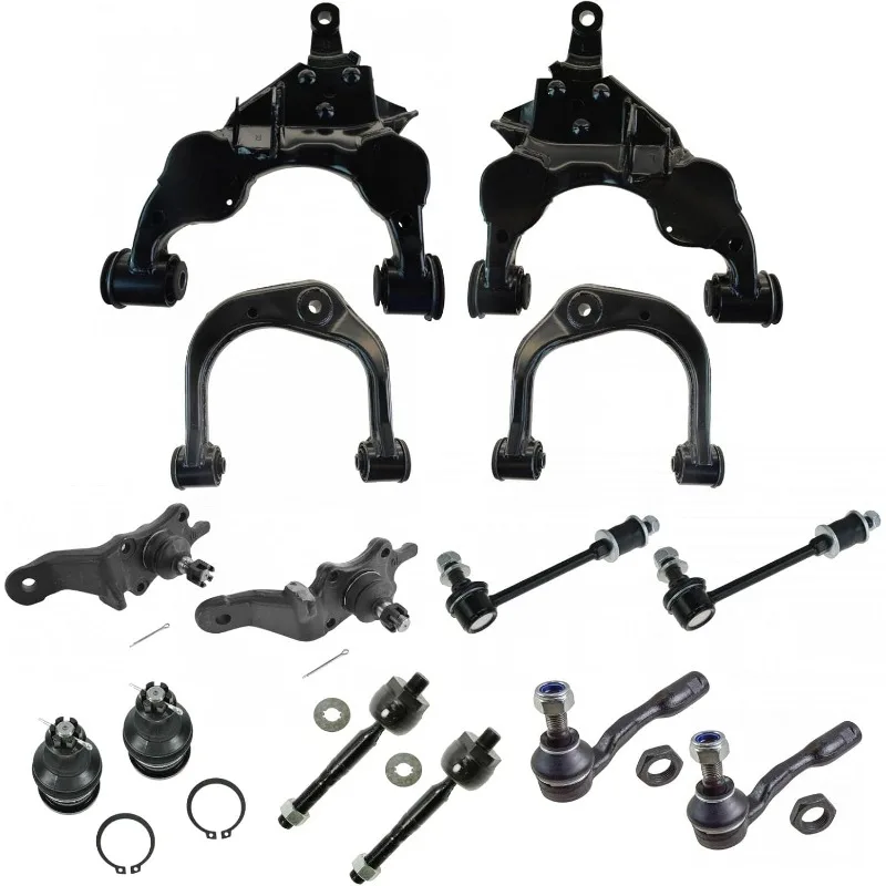 

Front Steering & Suspension Kit Ball Joint Control Arm Sway Bar Stabilizer Link Tie Rod Compatible with 2000-2002 Toyota Tun