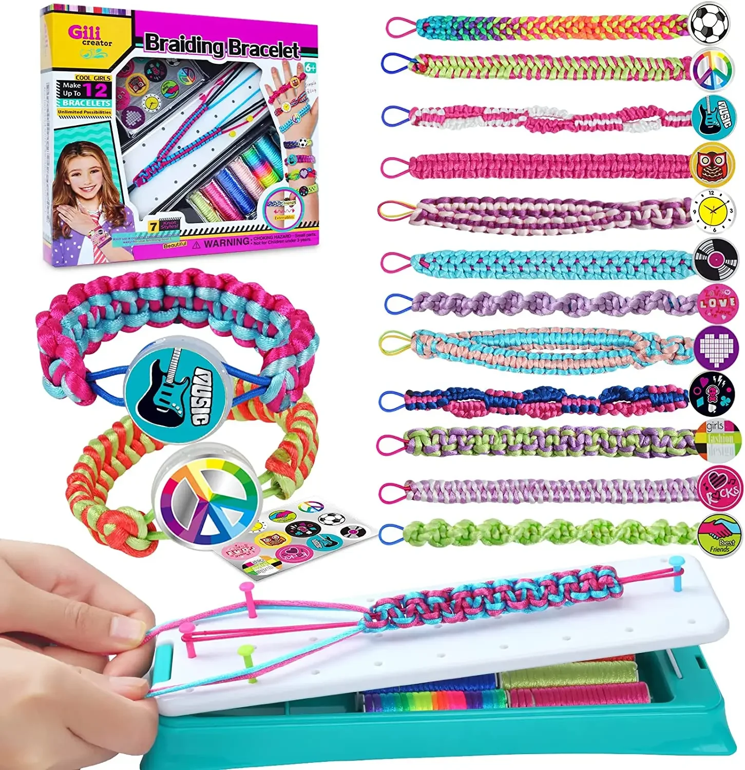 DIY Bracelet Making Kit For Girl Jewelry Loom Braid Bracelet Maker Craft Sets Handmade Toy For Girl\'s Gift