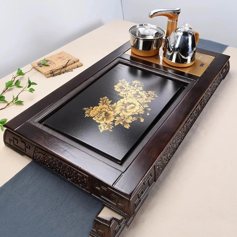 Drainage Trinket Tea Tray Plate Luxury Coasters Bamboo Magnetic Hospitality Tea Tray Dining Valet Bandejas Home Decorationgs