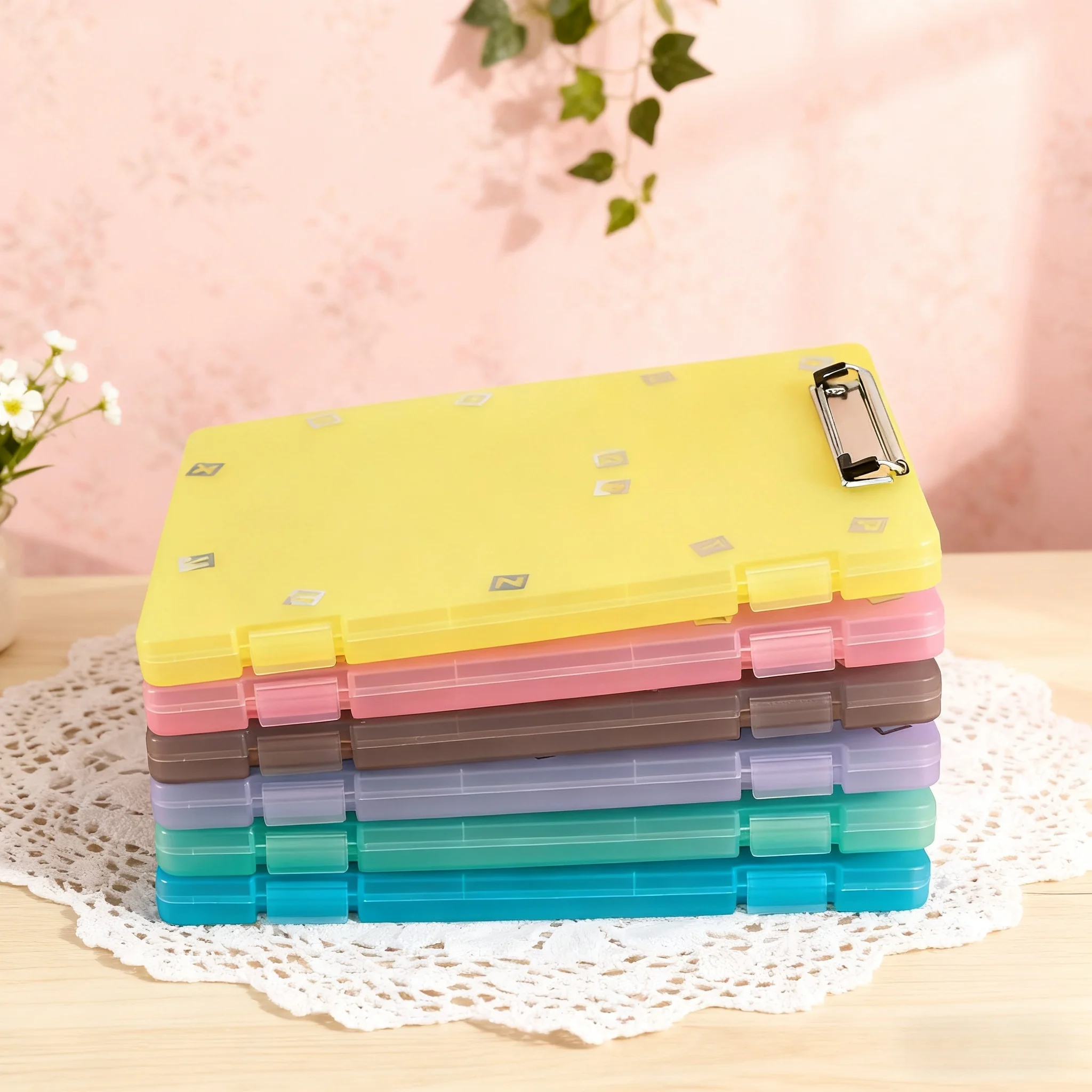 صندوق ملفات A4 شفاف لأوراق الاختبار، منظم تخزين المستندات، لوحة كتابة الحافظة #3