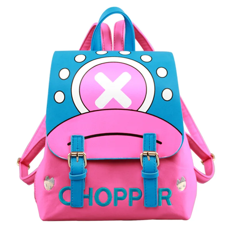 One Piece Anime Figures Peripheral Tony Tony Chopper PU Backpack Cartoon Cosplay Leather School Bag Children Holiday Gifts Toys
