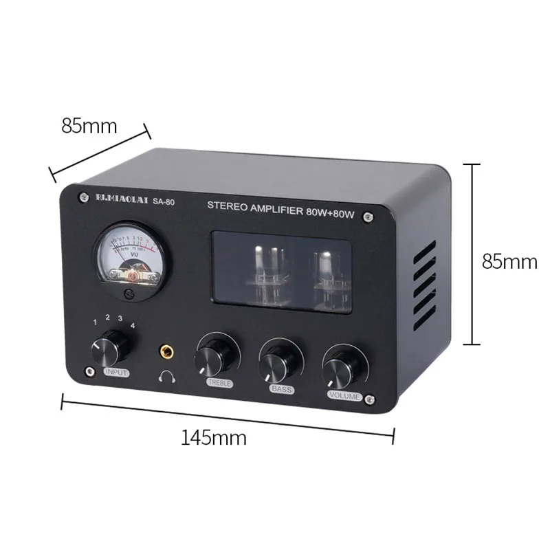 MA12070 หลอดเครื่องขยายเสียง 80W * 2 6H3N หลอด HIFI Audiophile เครื่องขยายเสียงเบสสูงปรับ Double BALANCE วงจร