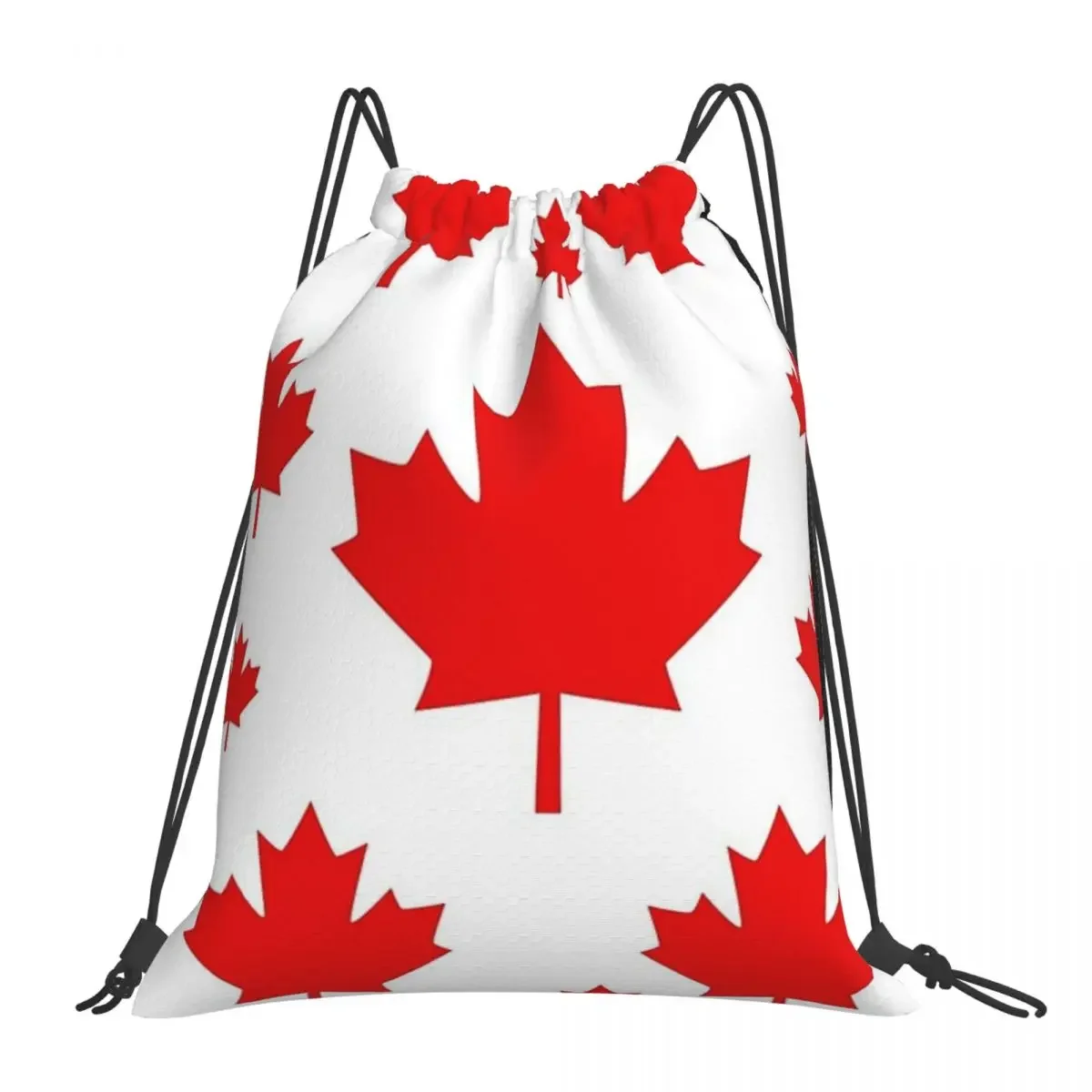 

Canada Flag National Culture Backpacks Portable Drawstring Bag Drawstring Bundle Pocket Sundries Bag BookBag For Travel Students