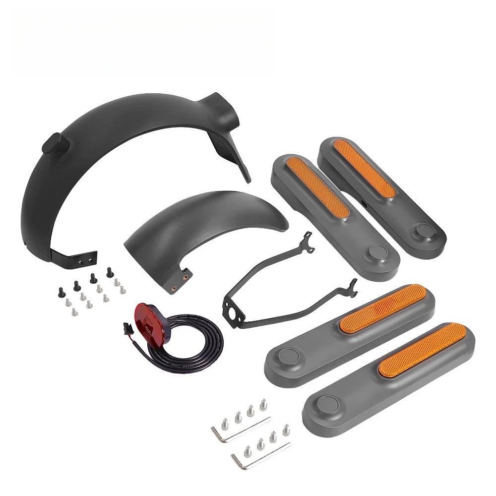 

A Set Front Fender Mudguard Support Bracket Taillight with Reflective Strips Side Shell for Xiaomi Electric Scooter 4 Ultra