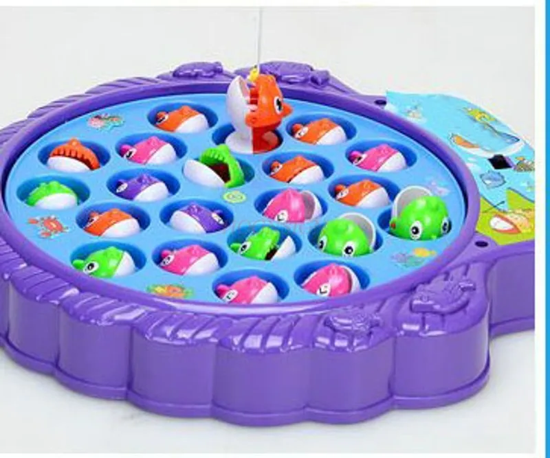 Children's Fishing Toys Large Early Childhood Education Puzzle Electric Rotating Fishing Machine