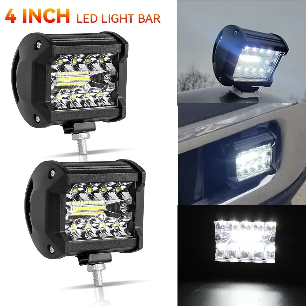 

Car LED Light Bar Offroad 4x4 Spotlights Fog Lamp 12V Diode Headlight Truck Farm Tractor Boat SUV ATV Light Bar/work Light Amagi