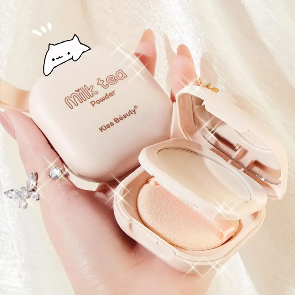 Koreaanse Losse Poeder Volledig Verhelderende Concealer Mineraal Compact Gezicht Duurzame Foundation Poeder Geperst Make-Up Poeder Cosmeti F4w0