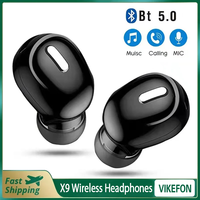 X9 Wireless Earphone Bluetooth-compatible 5.0 With Mic Single in-Ear Sports Headset For Xiaomi Huawei Stereo Sound Headphones