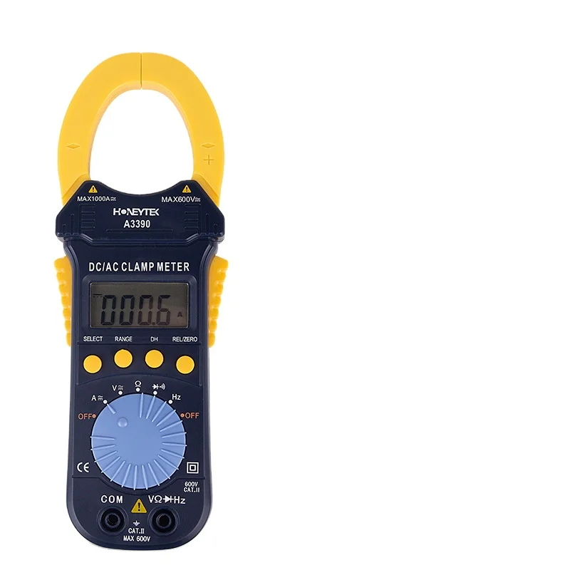 

A3390 Voltmeter Car Battery Capacity Test Clamp Meter Professional Digital Display Ammeter Clamp Ohm Test Display Count 4000
