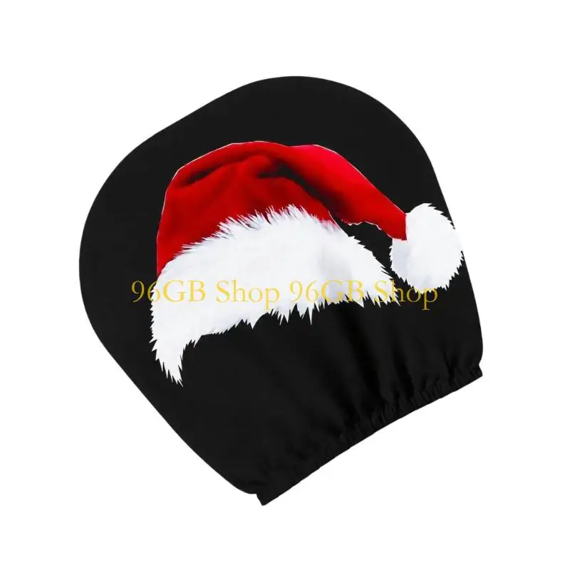 96GB Christmas Vehicle Headrest Cover 1Pair, Slip On Polyester Covers for Seasonal Cabin Daily Use, and Family Driving