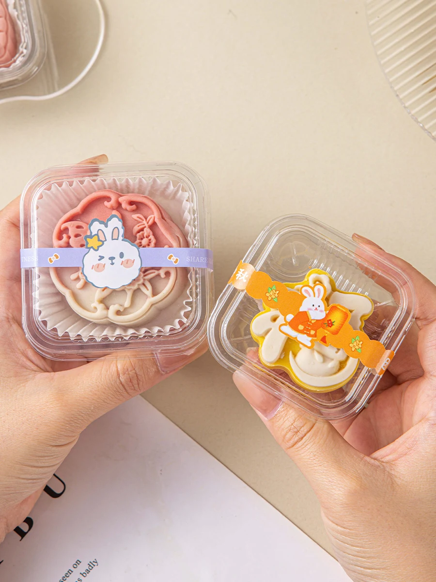 

New 2026 Mooncake Paaging Box Absorption Plastic Base Tray Ice Skin een Bean Cake Pastry Single Independent 50g Chinese S...