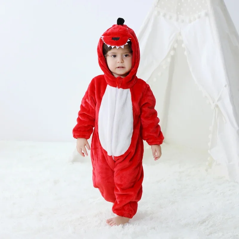 SN55Baby Kigurumi ديناصور الكرتون رومبير الوليد الرضع الاطفال الحيوان بذلة الفتيات الفتيان أنيمي تأثيري بيجامة ازياء ل H$@1w