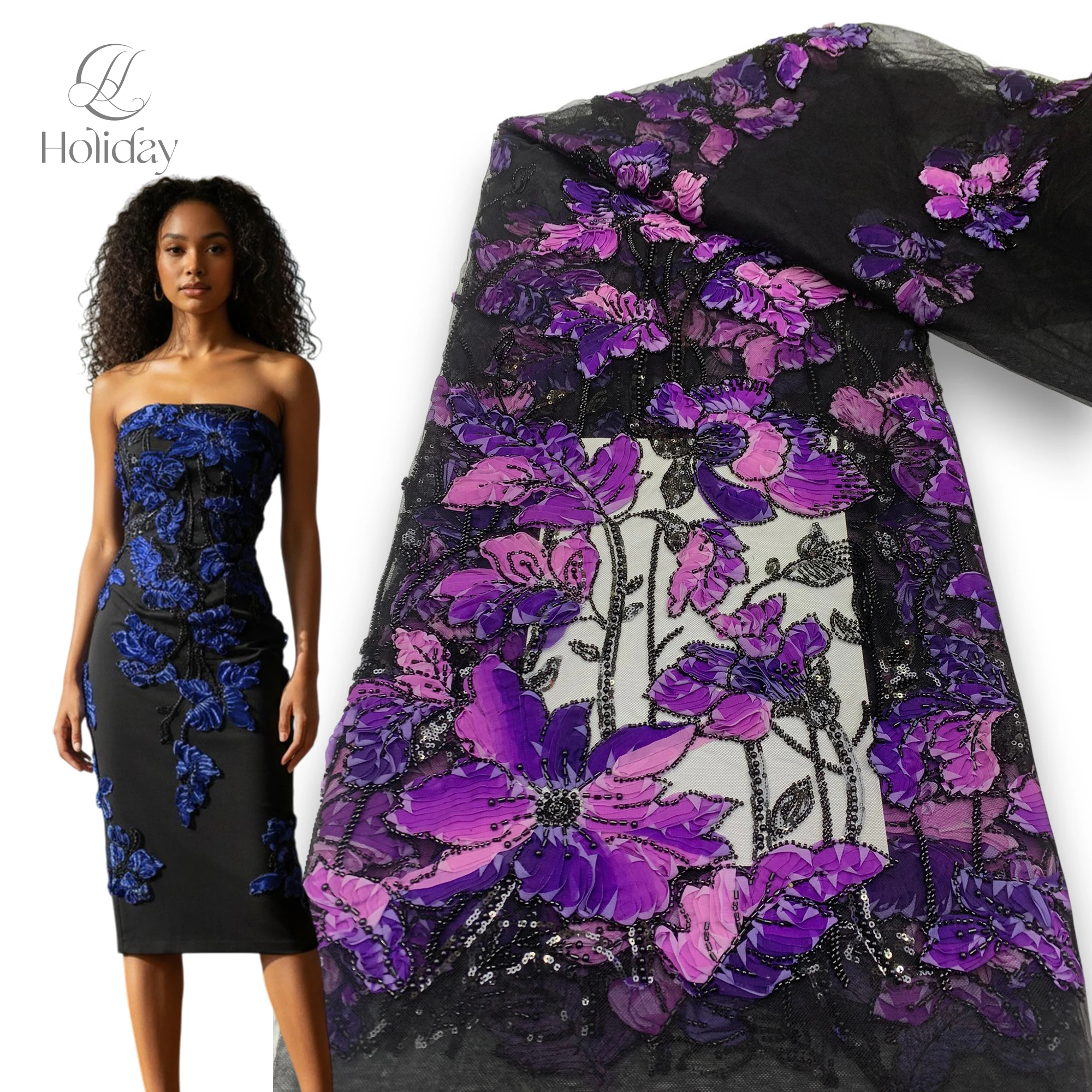 

2026 New Design Printed Sequin Fabric, DIY Costume Decoration, Chiffon sequin fabric，Buy Multiple Pieces Get Full Yardage