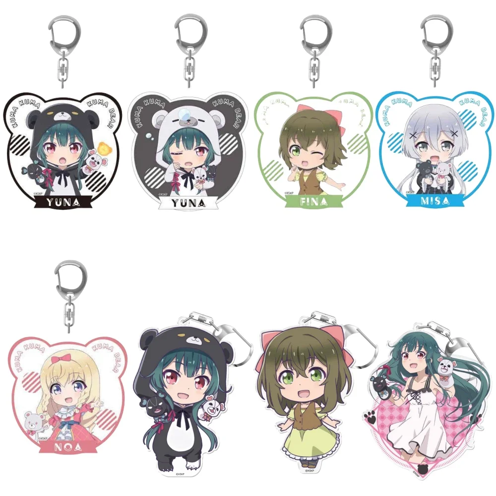 Charm Anime Fans Gifts Love Live! Kuma Kuma Kuma Bear Superstar HD Figurel Q Edition Acrylic Keychain About 6cm