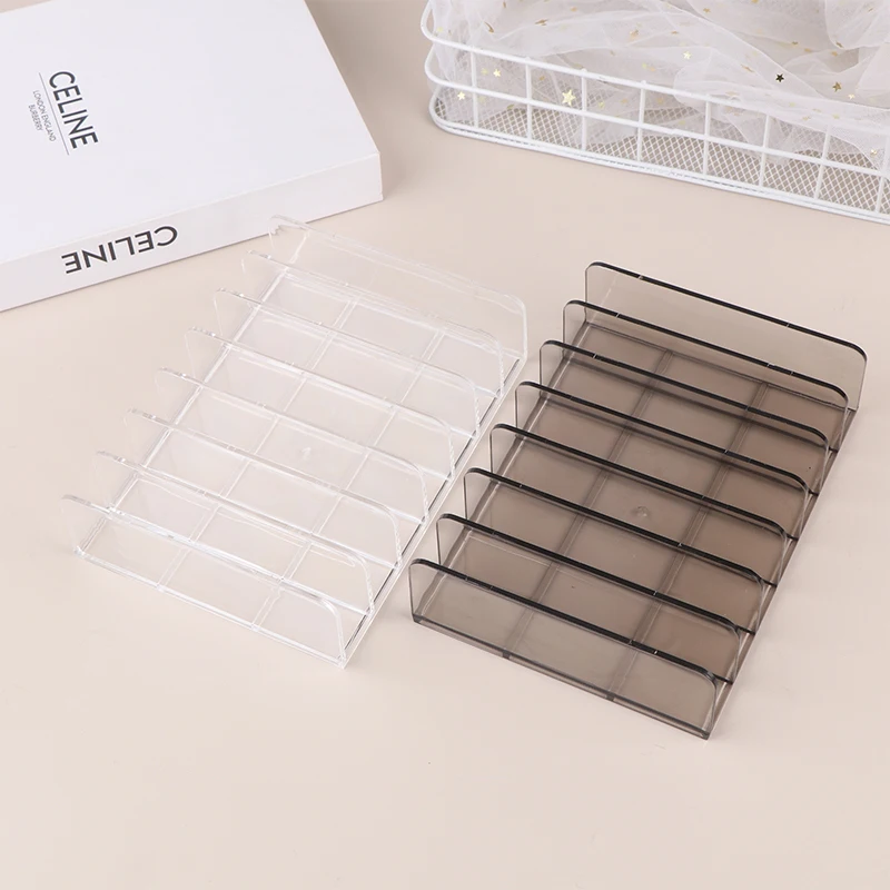 Palette de fards à barrage pour femmes et filles, étagère de rangement transparente pour poudre à barrage, outils de maquillage T1, support de compartiment