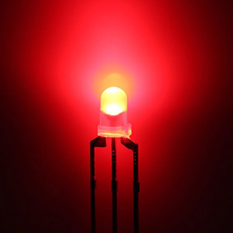100PCS F3 Bi-color Red Green Blue Round Head Water Clear LED Common Anode Cathode