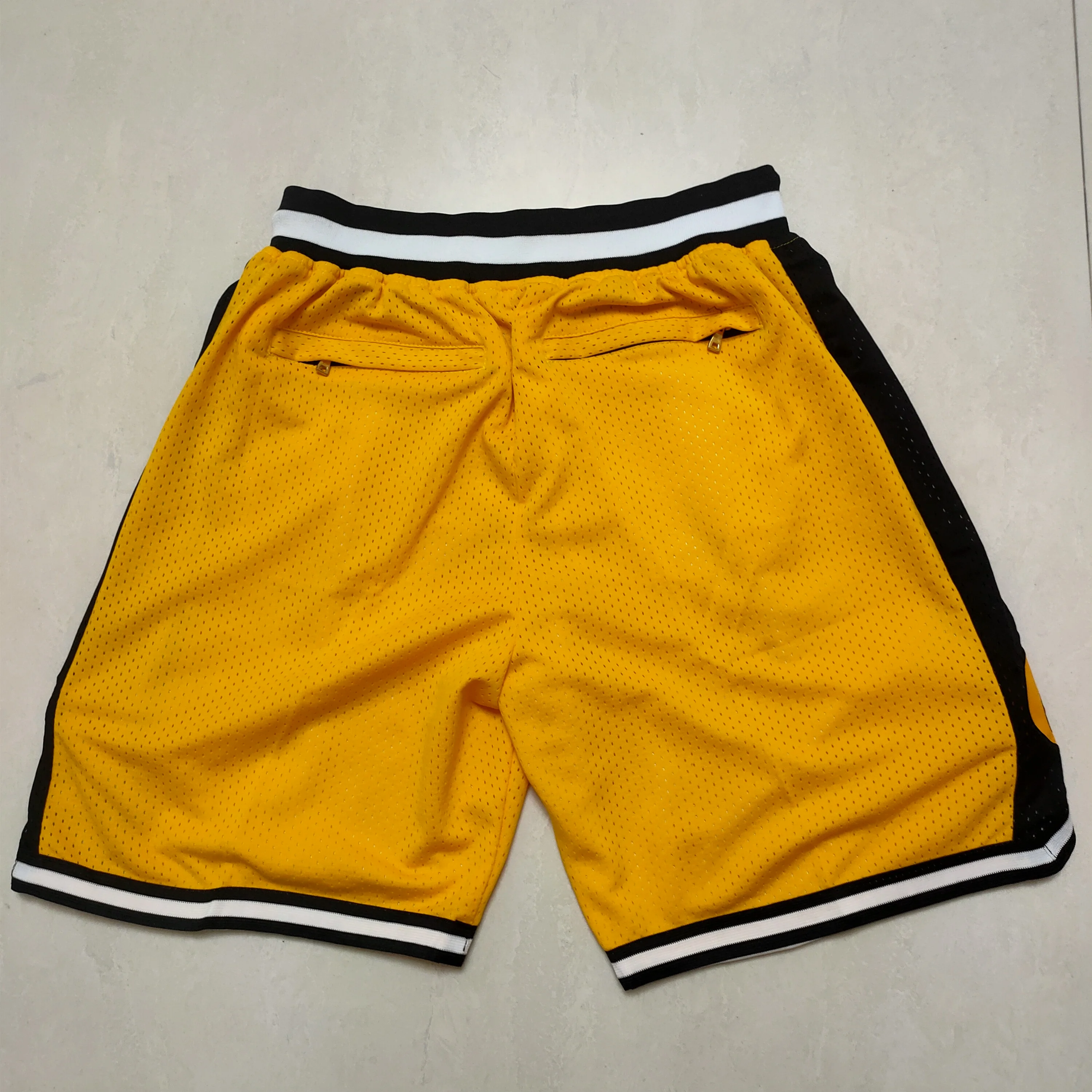 Men Basketball shorts ALL THAT Four pockets Sewing embroidery outdoor sport Beach pants ventilation Black yellow 2024