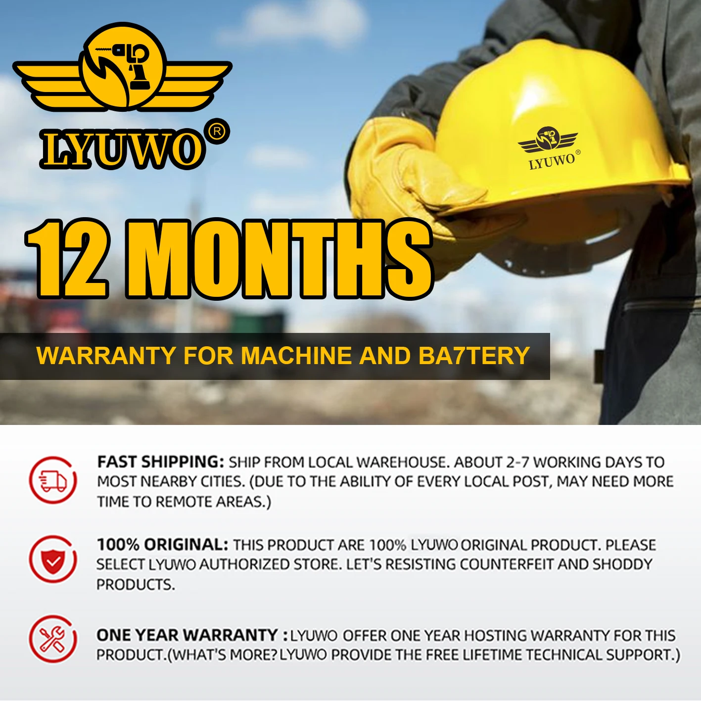 LYUWO Electric Wrench 380NM Brushless Impact Wrench High Torque Automotive Repair Tool, Matched With Makita Battery