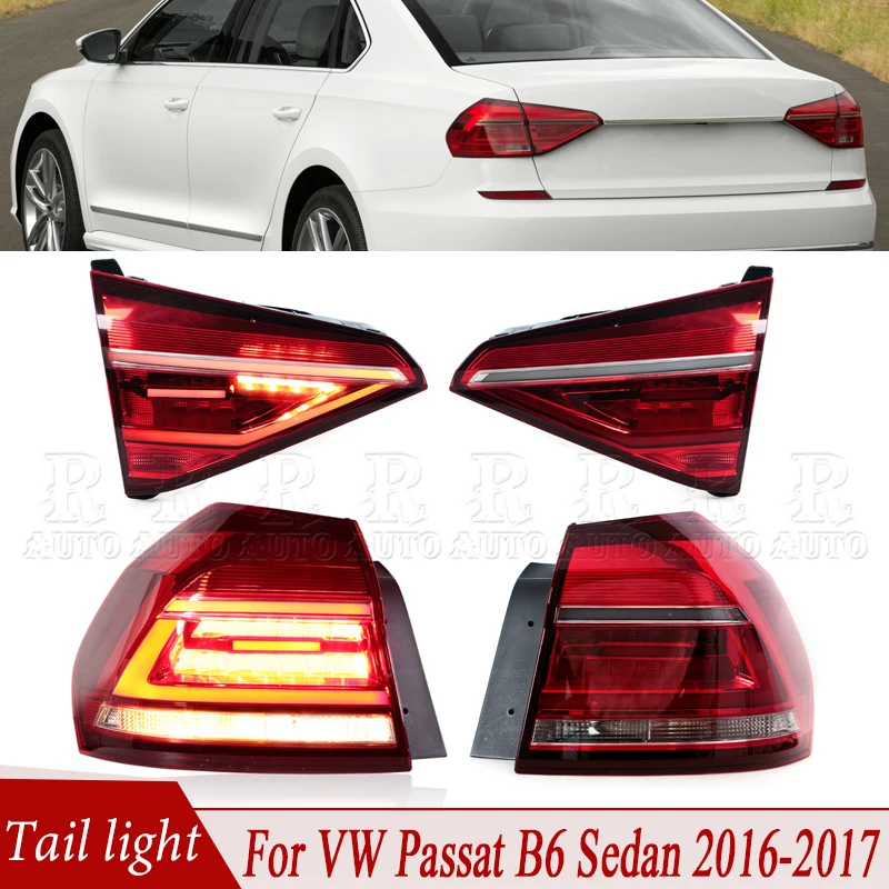 

For VW Passat B6 Sedan 2016-2018 Car Tail Light Assembly Taillamp Rear Brake Light Turn Signal Light Reversing Lamp Fog Light