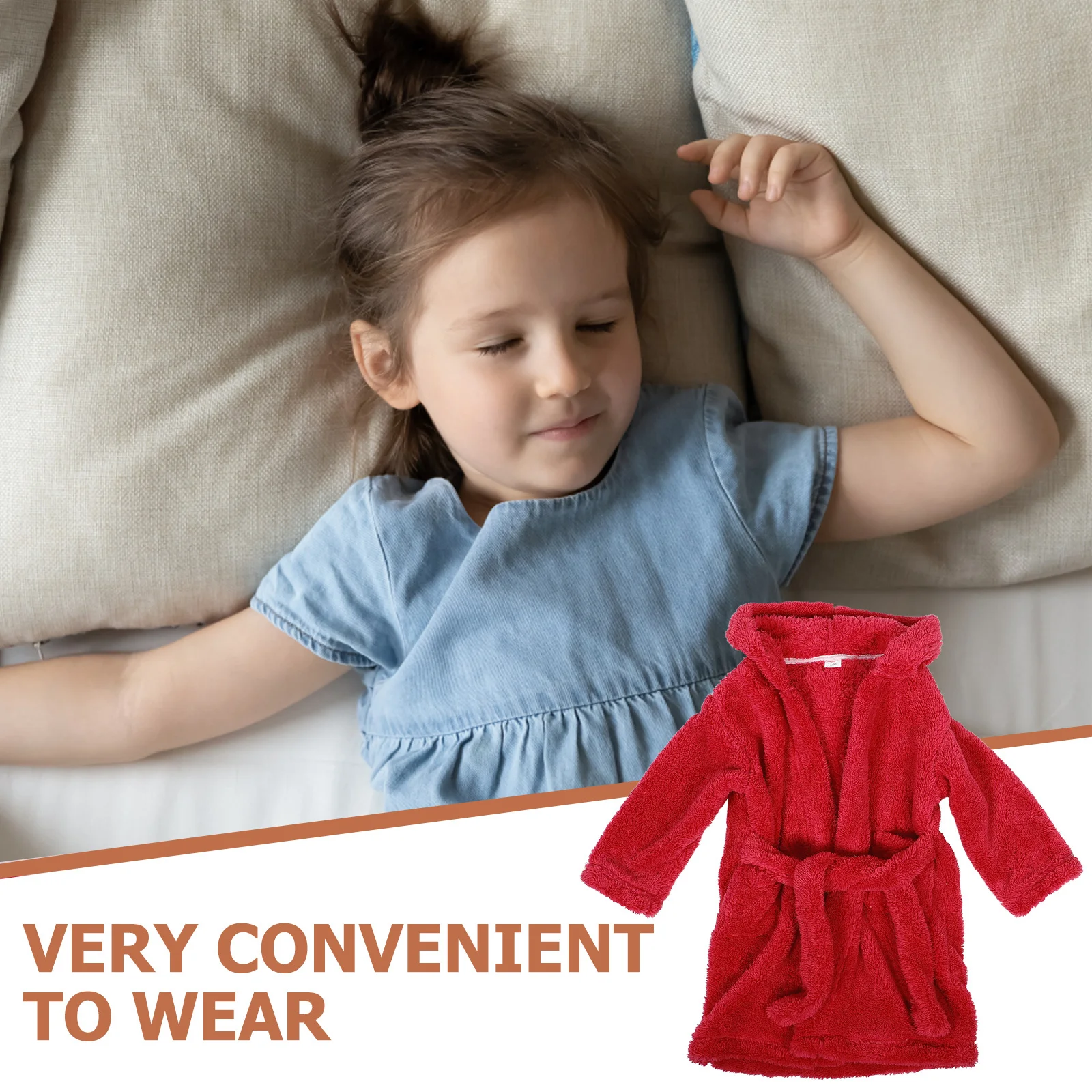 

Soft Kids Robe Warm Bathrobe Toddler Hooded Towel Cartoon Home Wear Cozy Blanket Multipurpose Sleepover Essentials