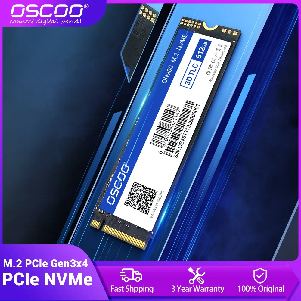 

Твердотельный накопитель OSCOO M2 2280 NVME для ноутбука с интерфейсом PCIE, 128 ГБ, 256 ГБ, 512 ГБ, 1 ТБ