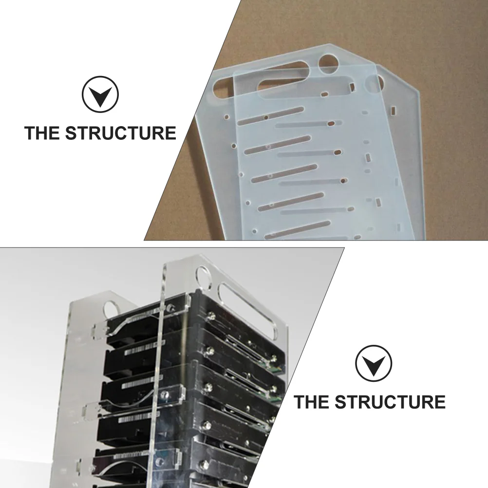 HDD Shelf Hard Drive Mounting Bracket Disk Accessories 35 Inch Mechanical Acrylic Tray Multi-layer DIY