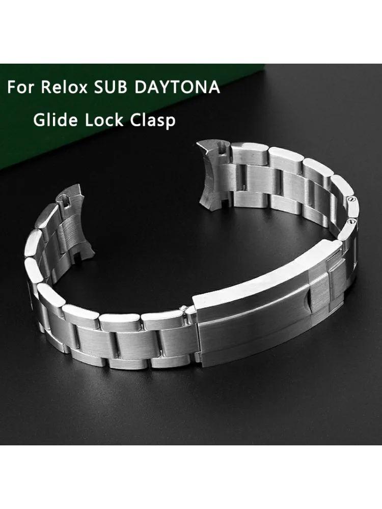 20mm Width 904L Solid Stainless Steel Watch Band Brushed Polished Oyster Bracelet Folding Buckle Glide Lock Clasp FOR RELOX SUB