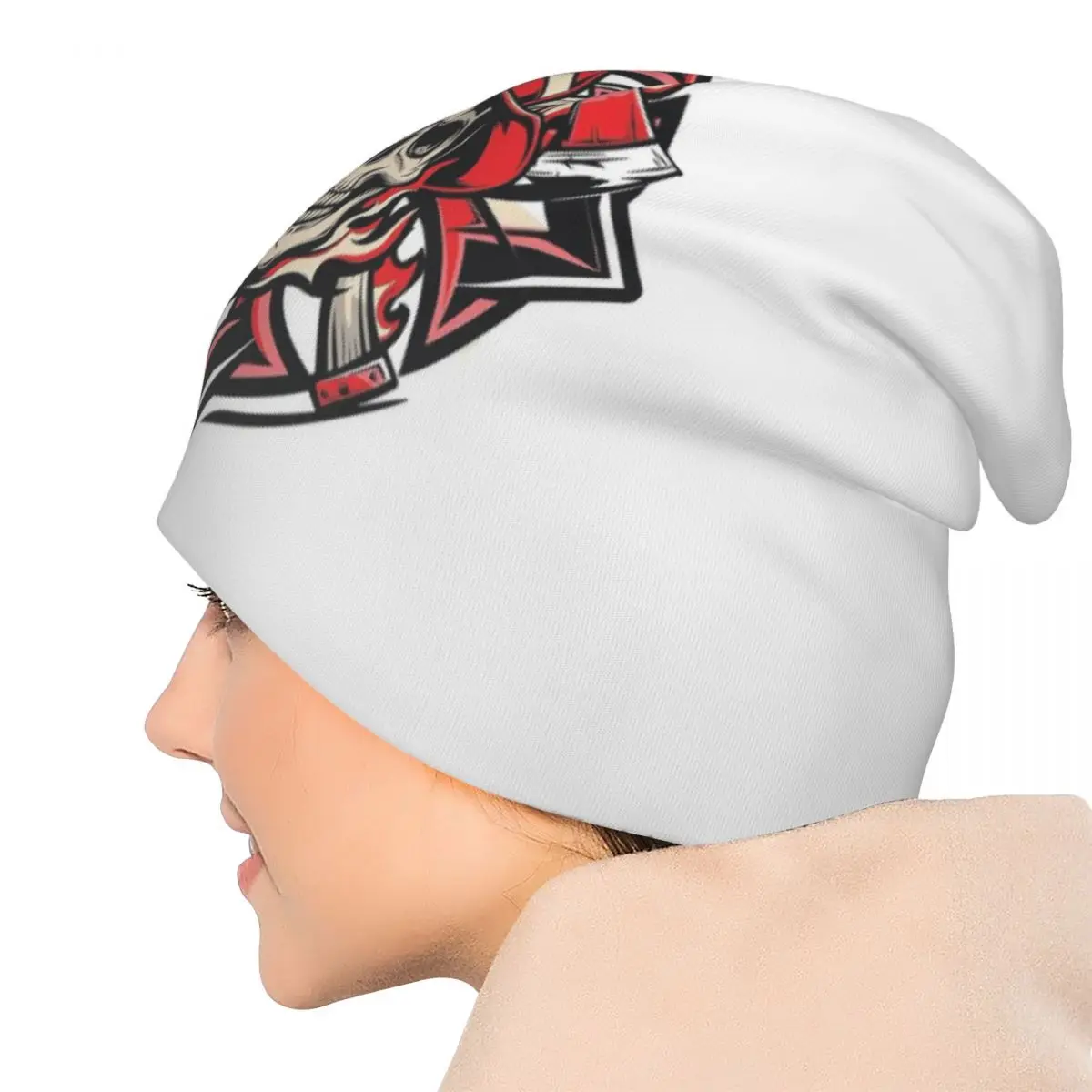 رجل الإطفاء الإنقاذ النار المالطية مع محاور متقاطعة 1 للجنسين الكبار بيني قبعات محبوك بونيه قبعة دافئة الخريف الشتاء Skullies القبعات #3