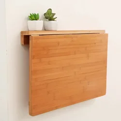 Wall-Mounted Folding Desk Space-Saving Study Table Compact Dining Desk Foldable Computer Desk for Home Convertible Wall Table