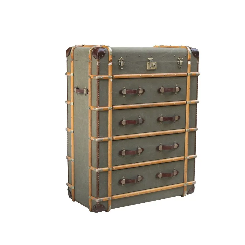 Country loft furniture, dining side cabinet, washed canvas, five-pump locker, chest cabinet, porch cabinet, cloakroom drawer
