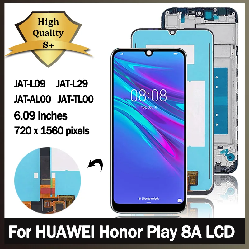 

Tested For Huawei Honor 8A LCD JAT-L41 Display Touch Screen Digitizer For Honor 8A Pro JAT-L09 JAT-LX1 JAT-LX3 JAT-L29