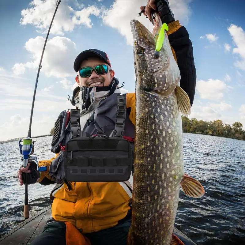 Petto per radio Custodia per gilet anteriore multifunzionale regolabile per esterni Attrezzatura da pesca impermeabile di grande capacità Strumento per sport all'aria aperta