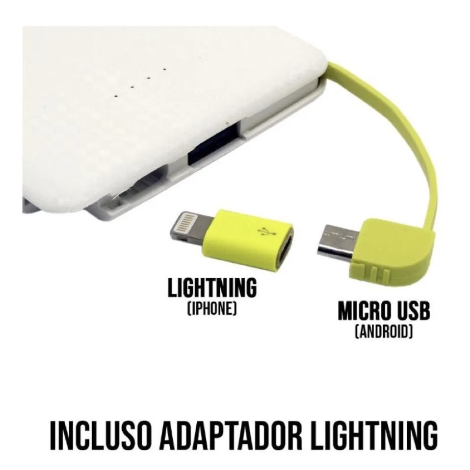 Power Bank 10000mAh Portátil, Carregamento Rápido Compacto e Leve, Bateria Externa para Celular em Emergências