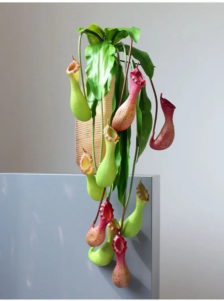 4 Stück/Set Künstliche Blumen Plastik-Fliegenfalle Hängende Blume Heimdekoration Partytisch Blumenstrauß Hochzeitsblumenarrangement – Detail 1