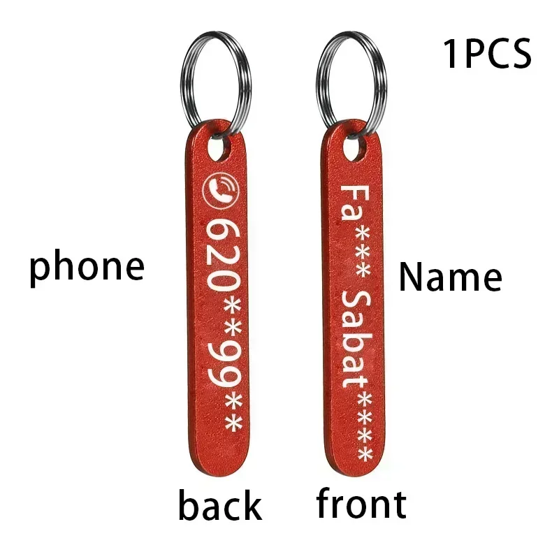 Fashion Custom Keychain Personalized Keychain Name Phone Number  Gift for  Anti-lost  Keyring Keychain Accessories