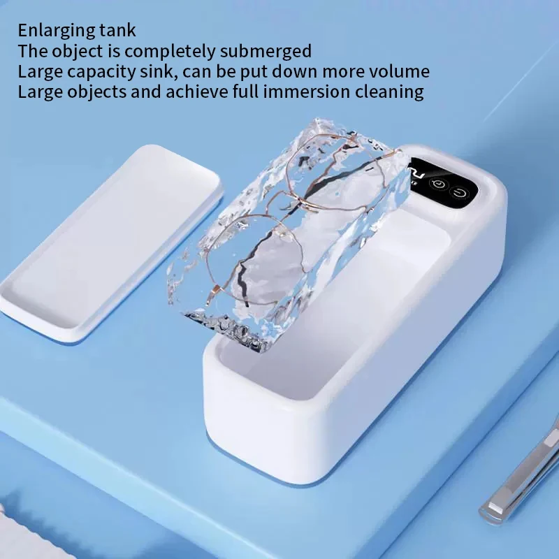 ماكينة تنظيف النظارات بالموجات فوق الصوتية Xiaomi MIJIA 360 °   عالية التردد الاهتزاز مجوهرات حلقة الأقواس ووتش آلة نظيفة المحمولة