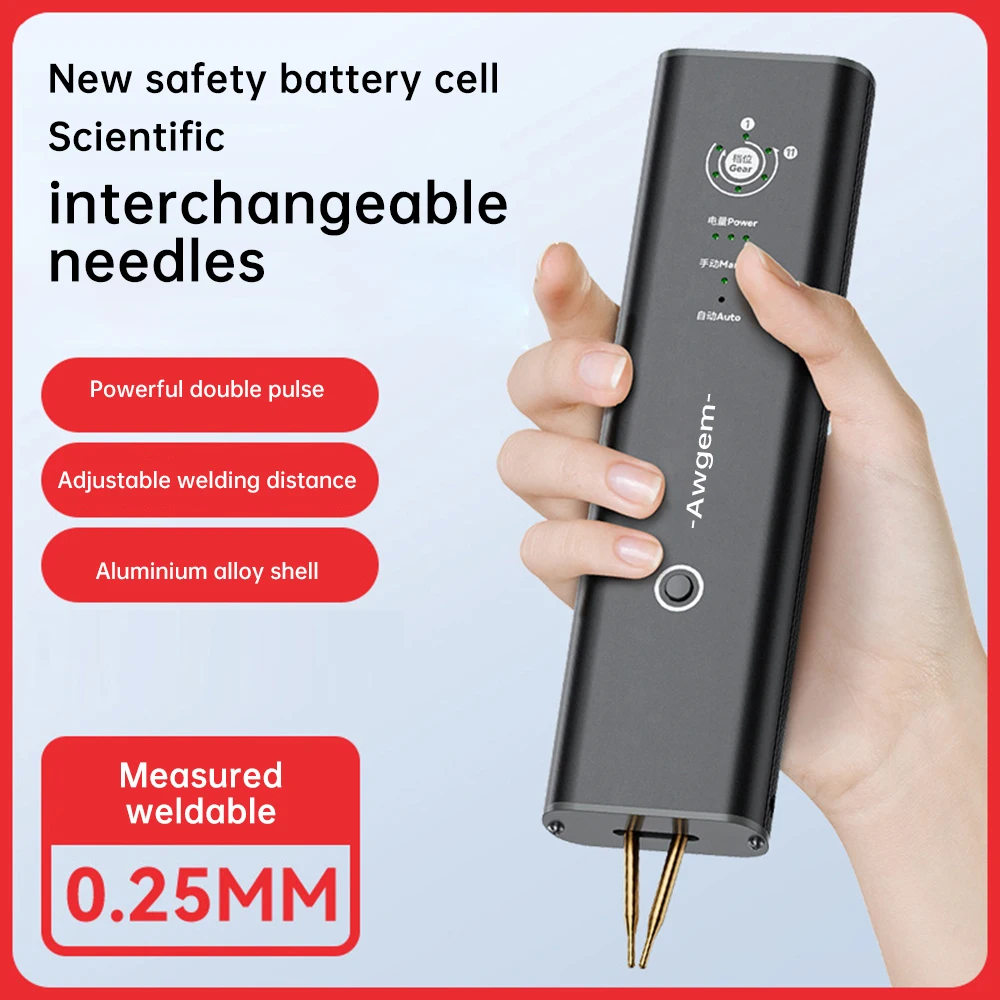 

Portable 11 Gears Adjustable USB Rechargeable Spot Welder DIY Handheld Spot Welding Machine for 18650 Lithium Battery