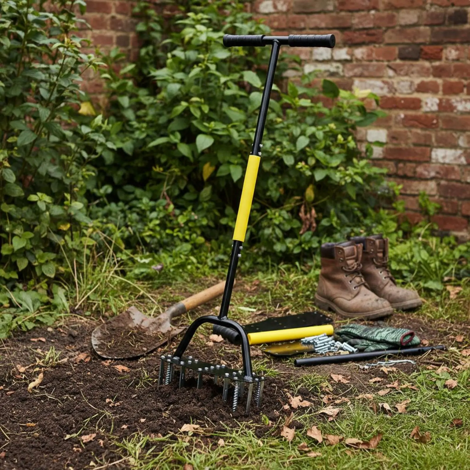 Gardening Tools Uses - เครื่องตัดขอบสนามหญ้าแบบครึ่งวงกลม ดีไซน์ถอดประกอบได้ ใช้งานง่าย ด้ามจับยาว พร้อมใบมีดหยักสำหรับตัดขอบสวน