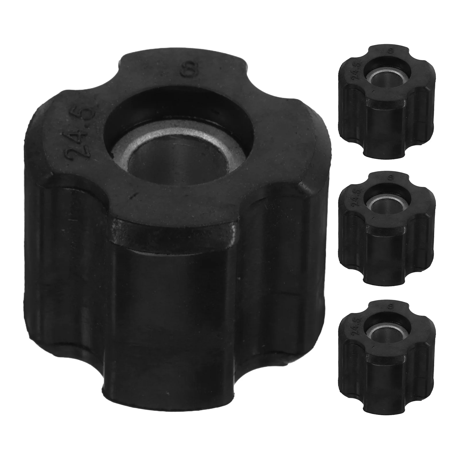 4 Pcs Lawn Mower Bearings Steering Bushings Ball for Hand Truck Wheel Replacement Lawnmower Front Tire Kit Shrubbery Trimmer